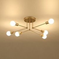 Lámpara de iluminación 6 cabeza retro de dormitorio principal