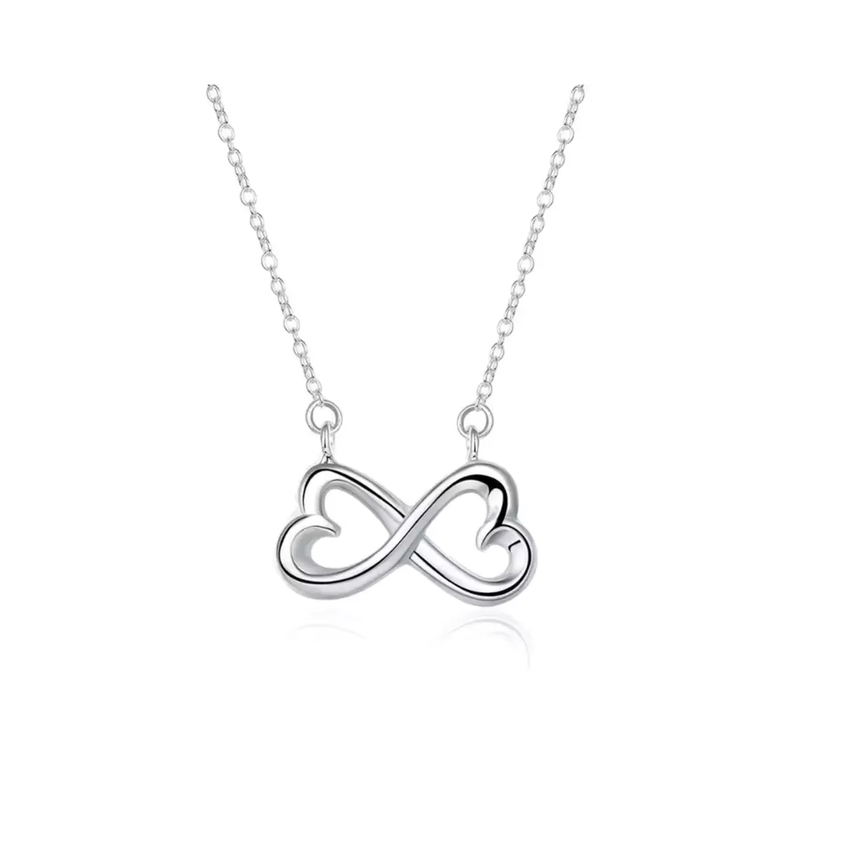 GENERICO - Collar Plateado Con Colgante Infinito