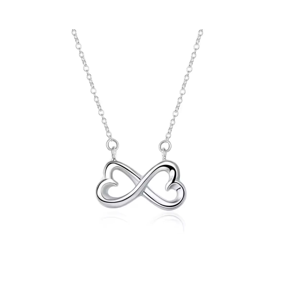GENERICO - Collar Plateado Con Colgante Infinito