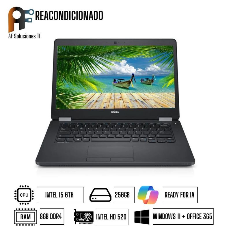 DELL - Notebook DELL E7280 Essential Windows 11 - Office365 Reacondicionado
