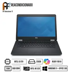 DELL - Notebook E7280 Advanced Windows 11 - Office365 Reacondicionado