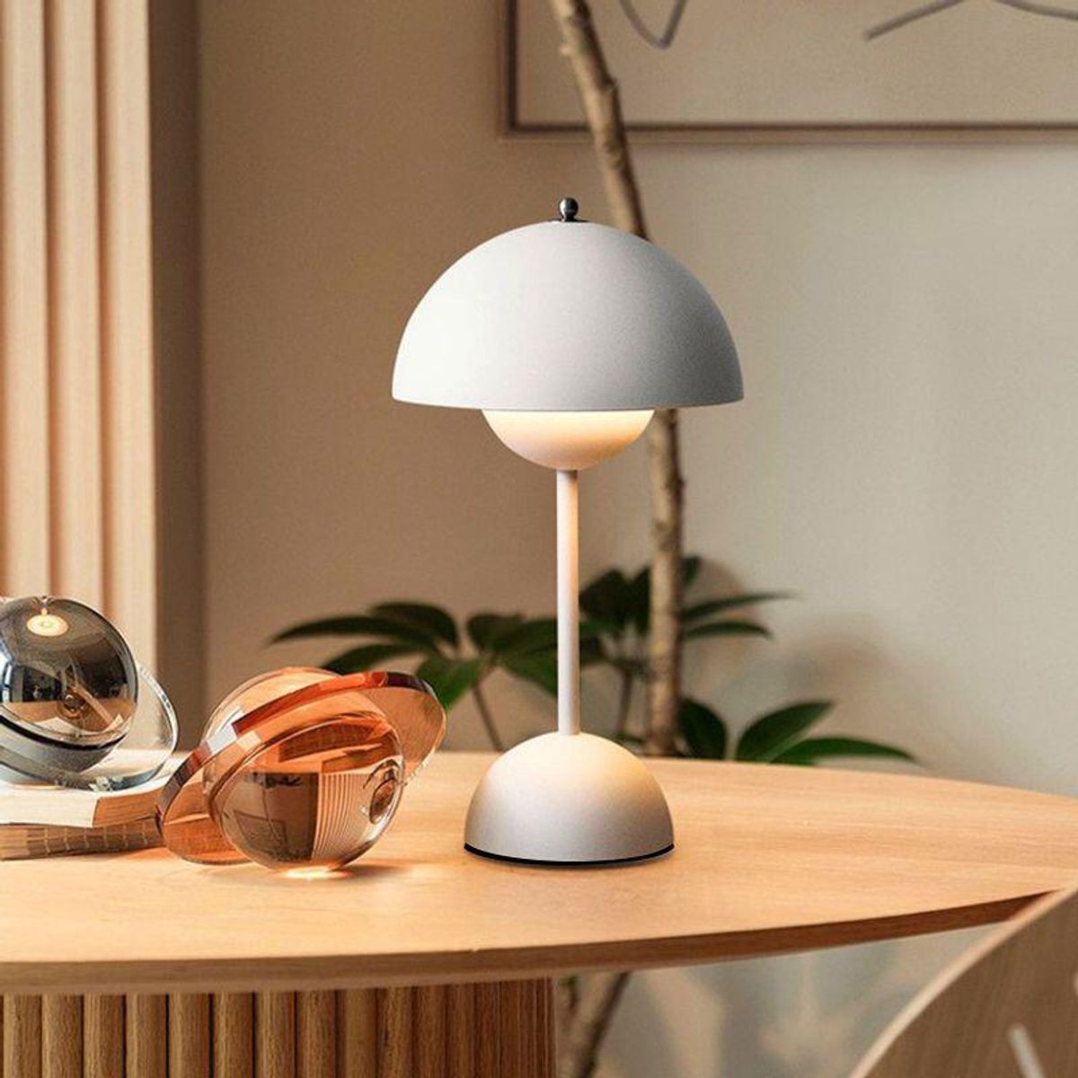 Lámpara De Escritorio Recargable LED De Control Táctil De Tres Colores, marca PUREPOWER - Foto Principal