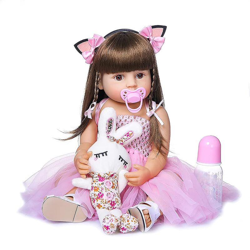 LIANYUN - Muñeca bebe reborn vinilo de silicona juguetes para 55cm