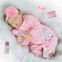 LIANYUN - Muñeca bebe reborn vinilo de silicona juguetes para 55cm