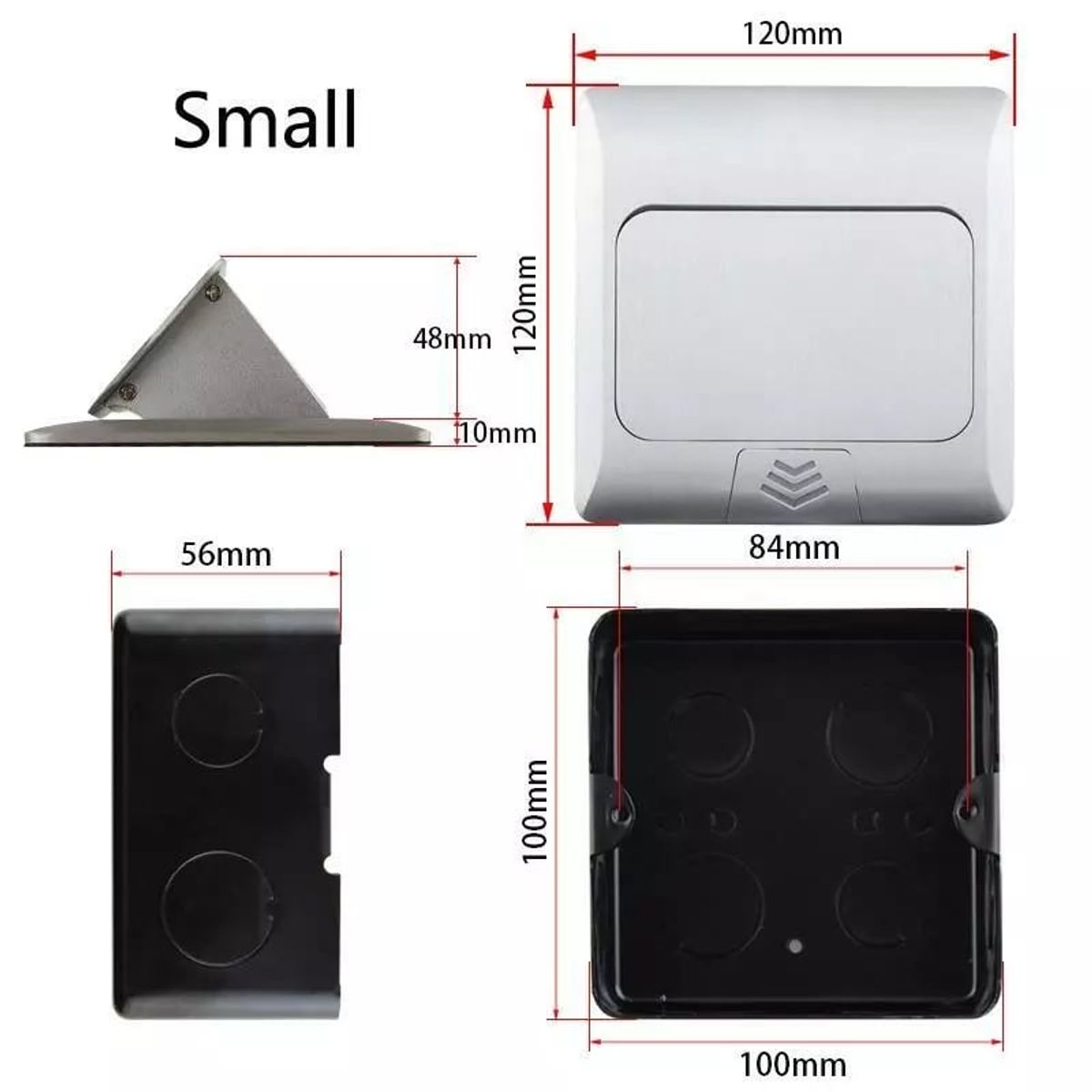 PUREPOWER - Enchufe Escritorio Embebido Placa Contactos Piso Con 3 Gatos