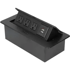 PUREPOWER - Toma De Corriente Integrada De Escritorio Con Puerto Usb Dua