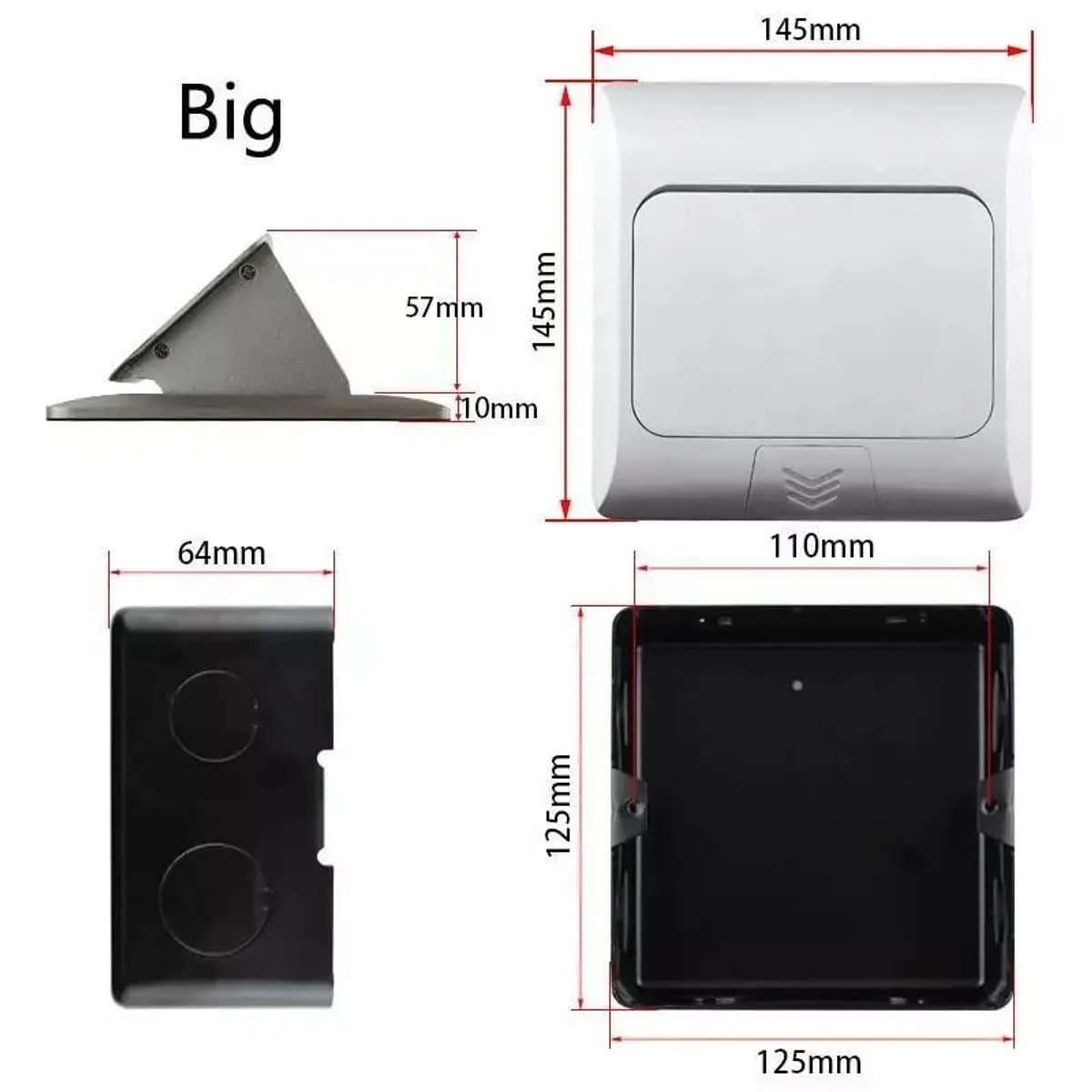 PUREPOWER - Enchufe Escritorio Embebido Placa De Contactos Y Usb