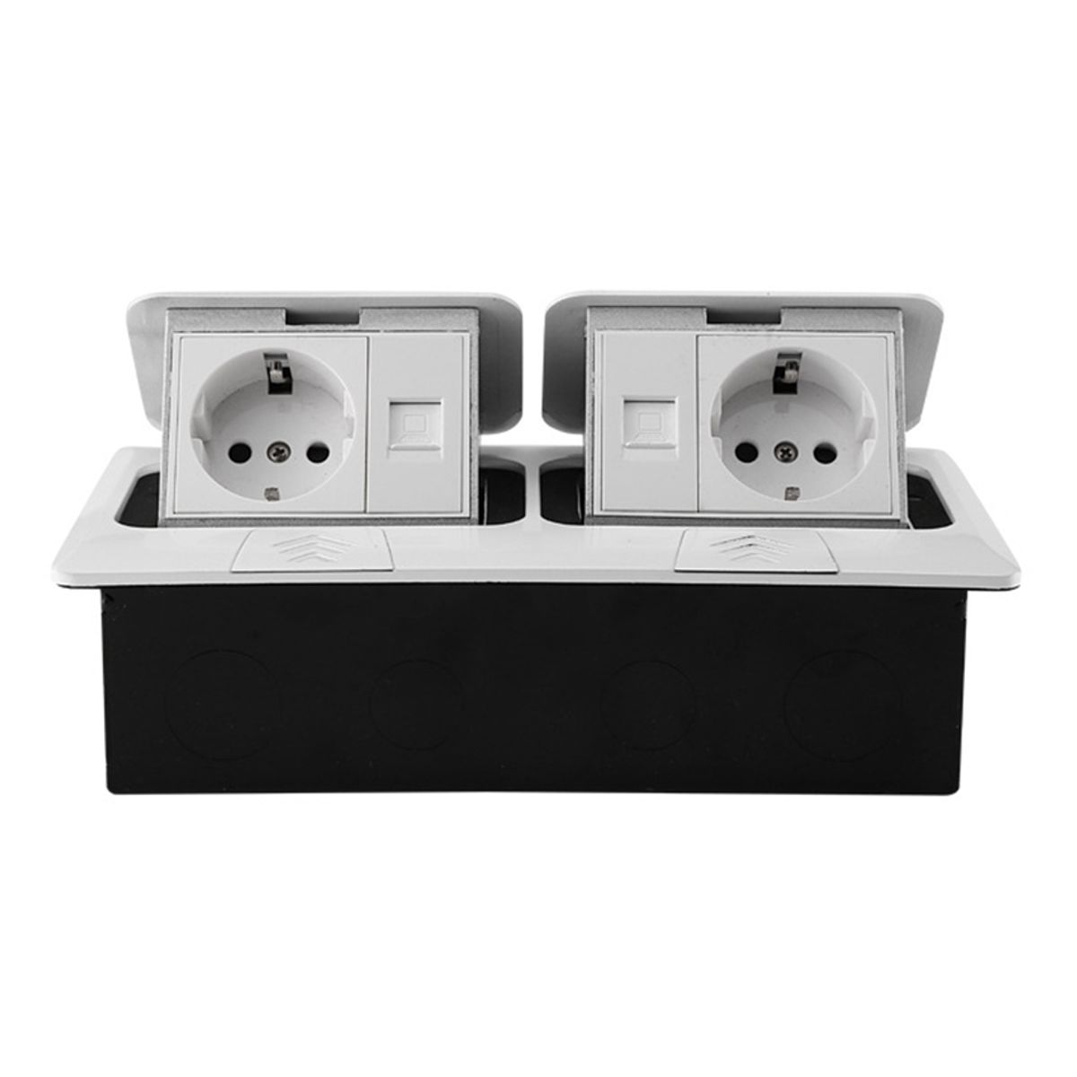 PUREPOWER - Toma De Suelo Retráctil Con Red Para Suelos De Oficina Y Cocina