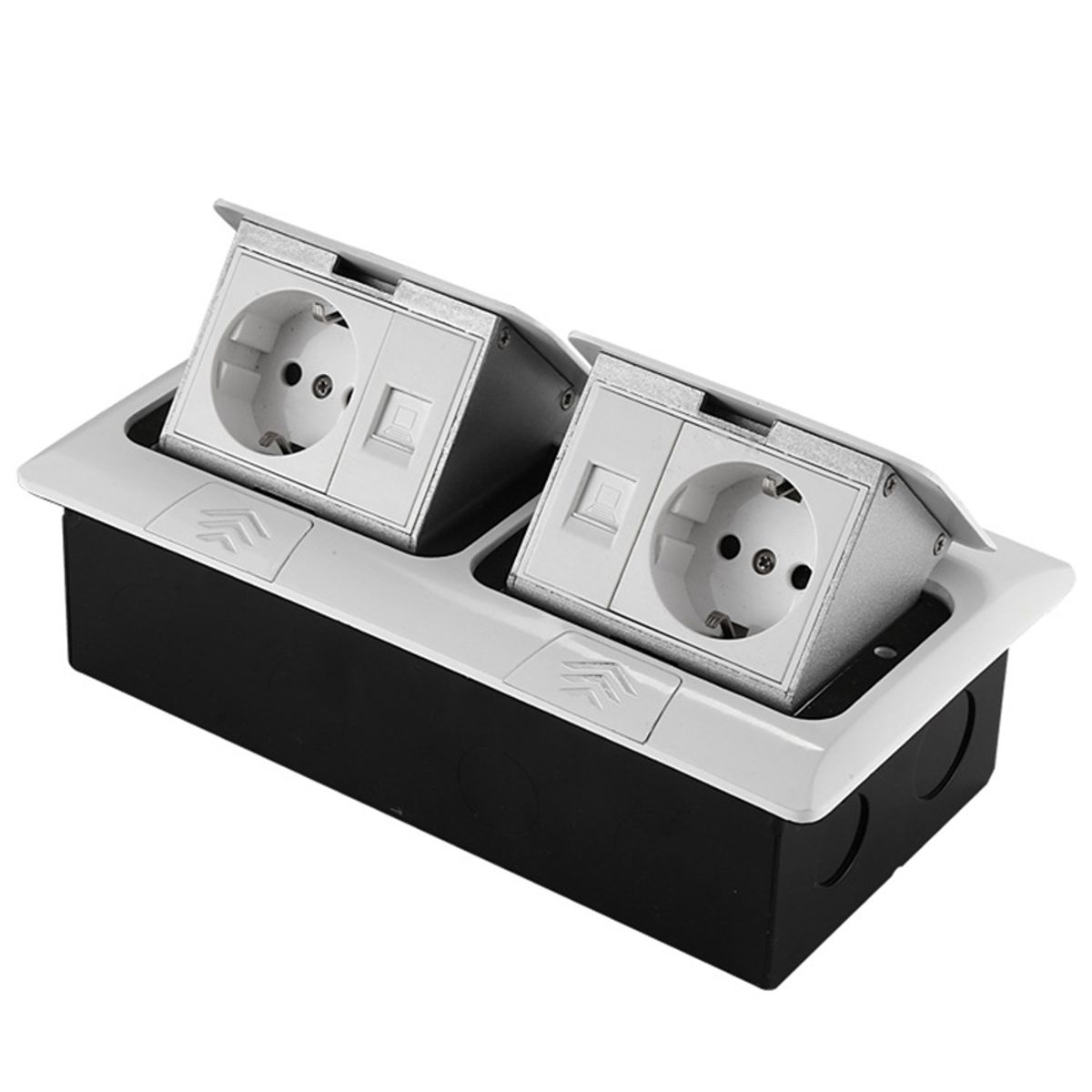 PUREPOWER - Toma De Suelo Retráctil Con Red Para Suelos De Oficina Y Cocina