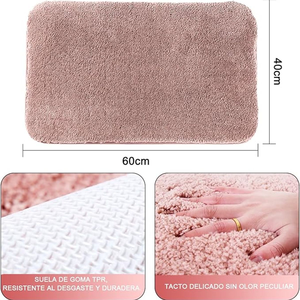 TIOZONEY - Tapete para Baño 40 x 60 cm