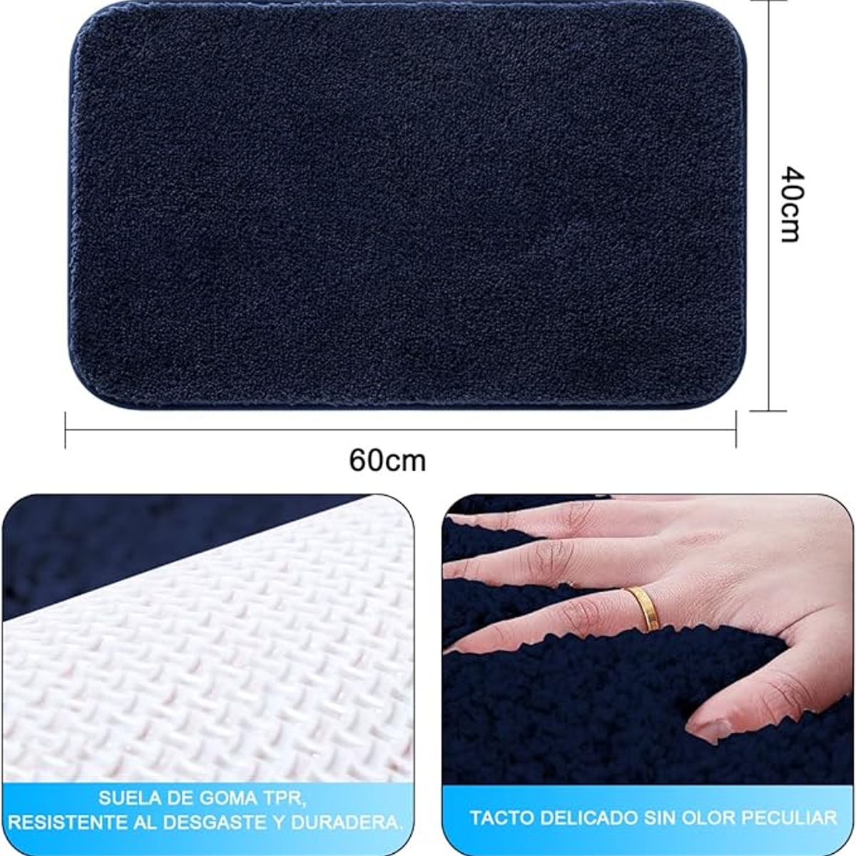 TIOZONEY - Tapete para Baño 40 x 60 cm