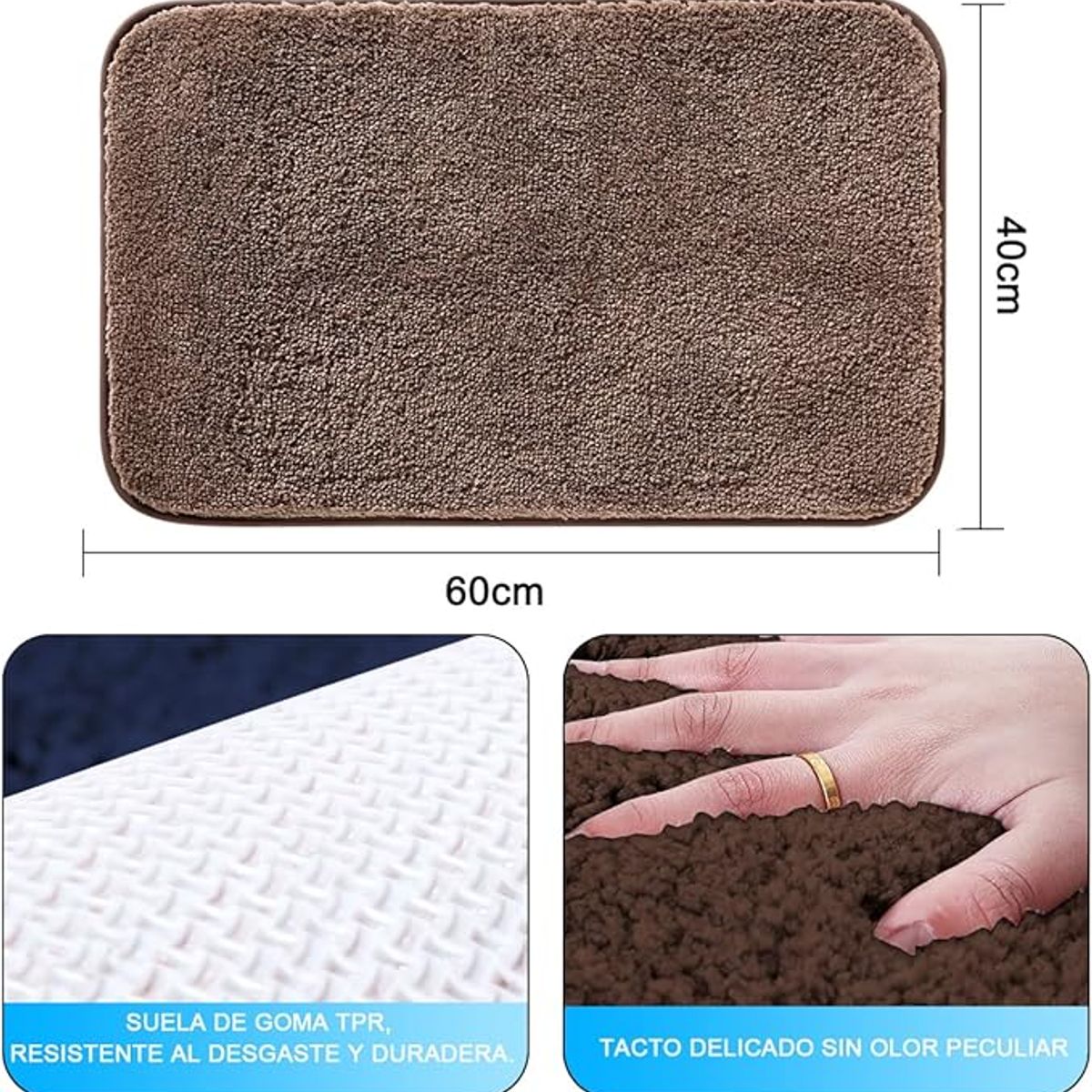 TIOZONEY - Tapete para Baño 40 x 60 cm