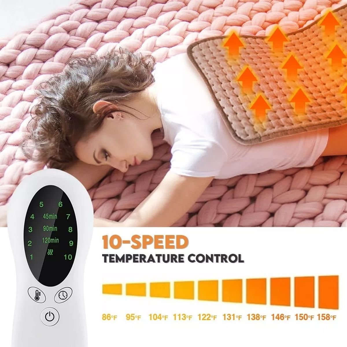 PUREPOWER - Cojín De Fisioterapia Manta Eléctrica 50x60cm.-