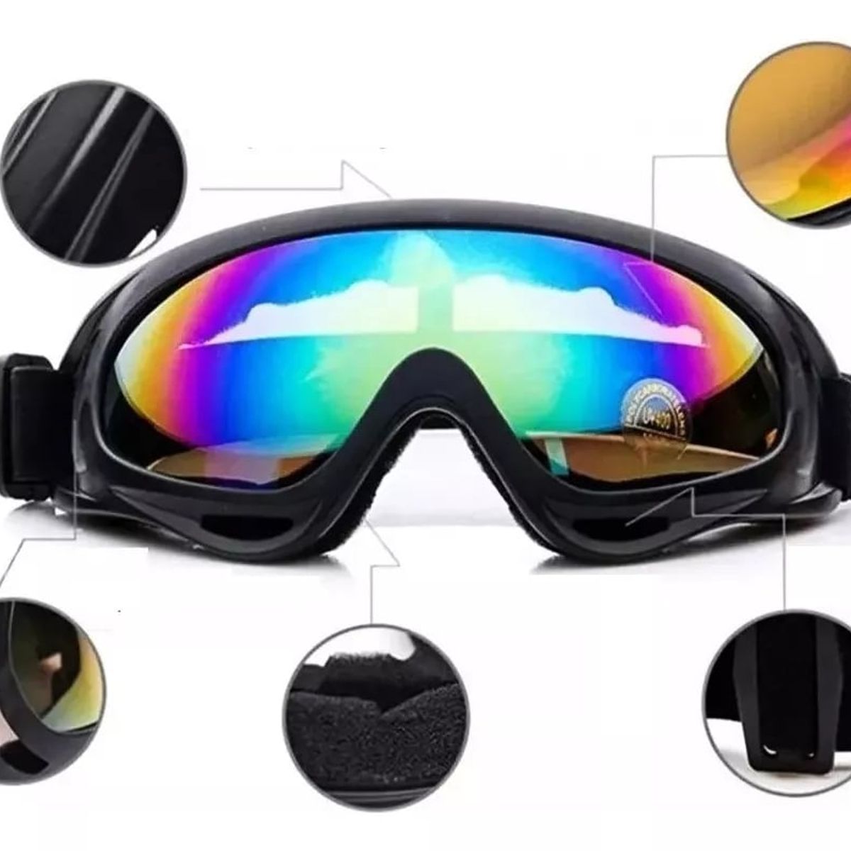 PUREPOWER - Gafas X400 Protección Uv Snowboard Esquí Ciclismo