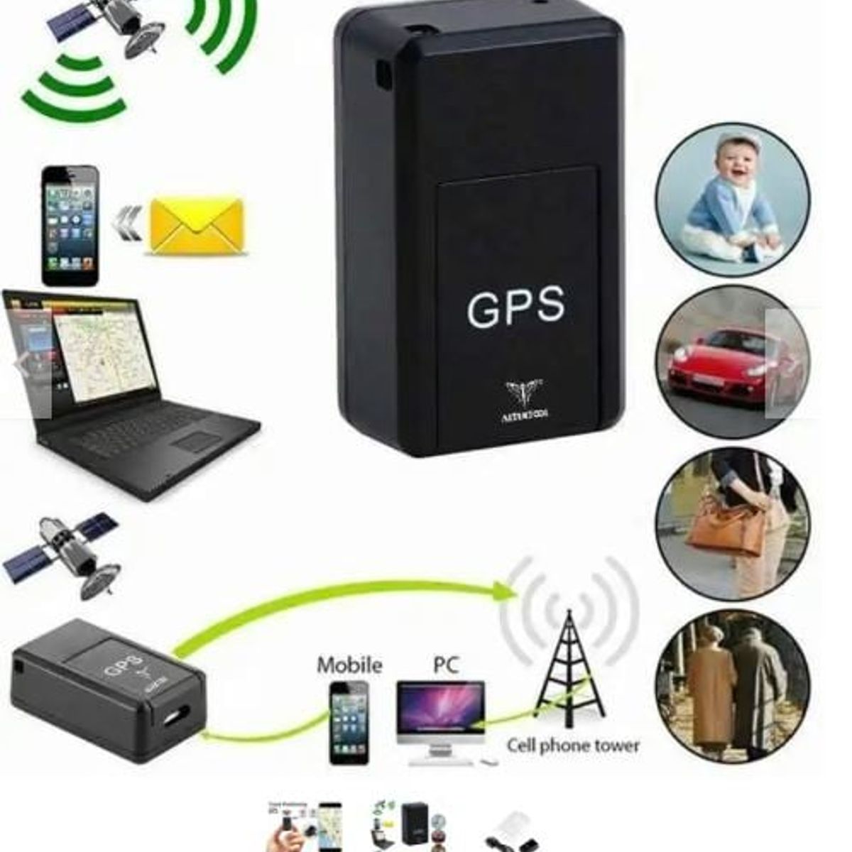 GENERICO - Rastreador GPS mini Tracker Auto moto llaves Mascotas