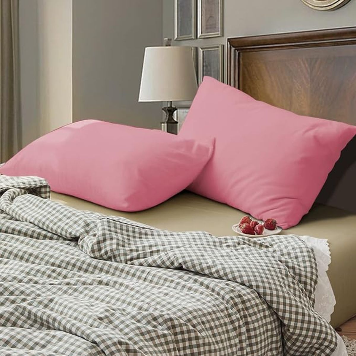 TIOZONEY - fundas de almohada de algodón 2 Set 50 x70 cm