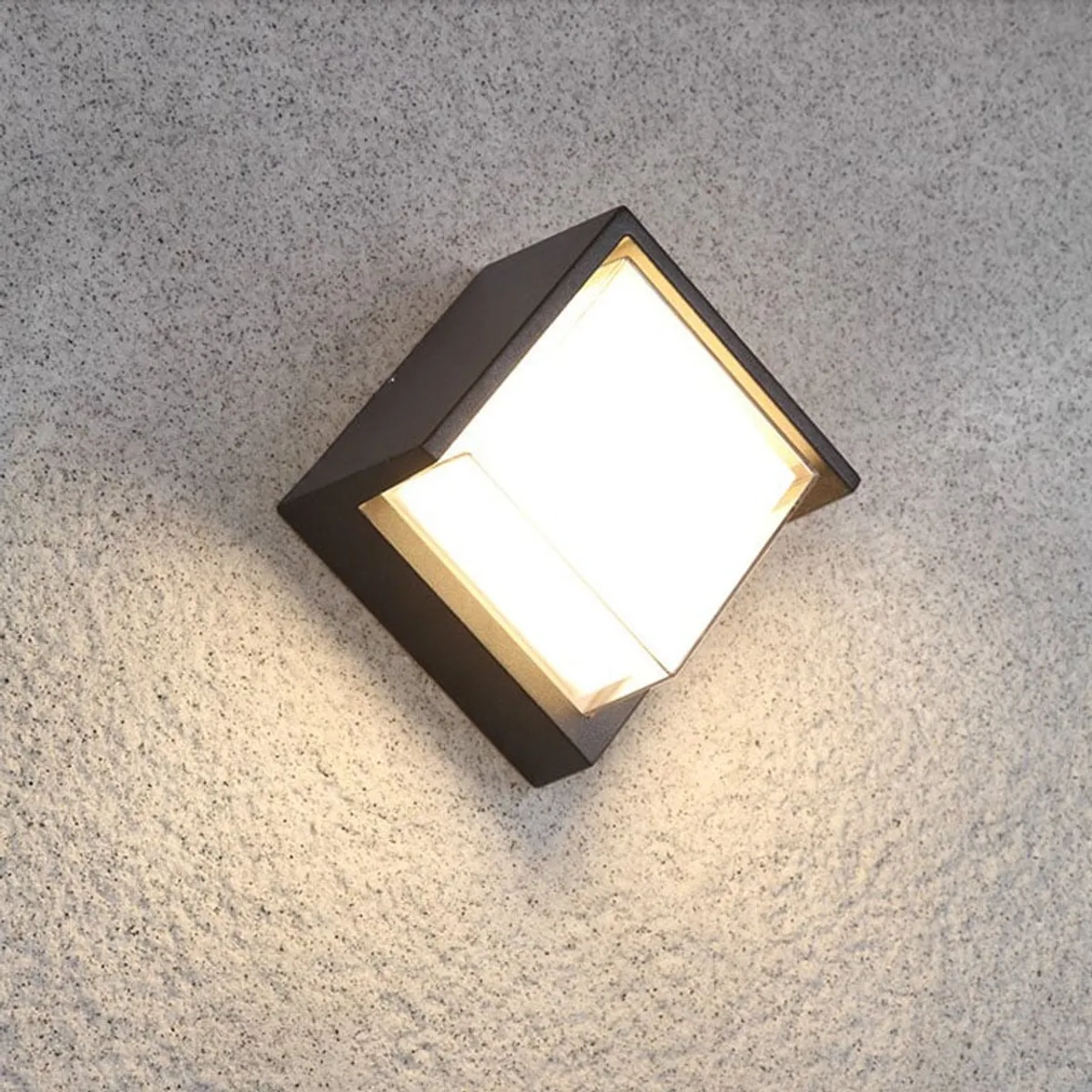 Aplique de Pared de Exteriore Cube Lámpara de Pared Blanco cálido, marca HOME NEAT - Foto Principal