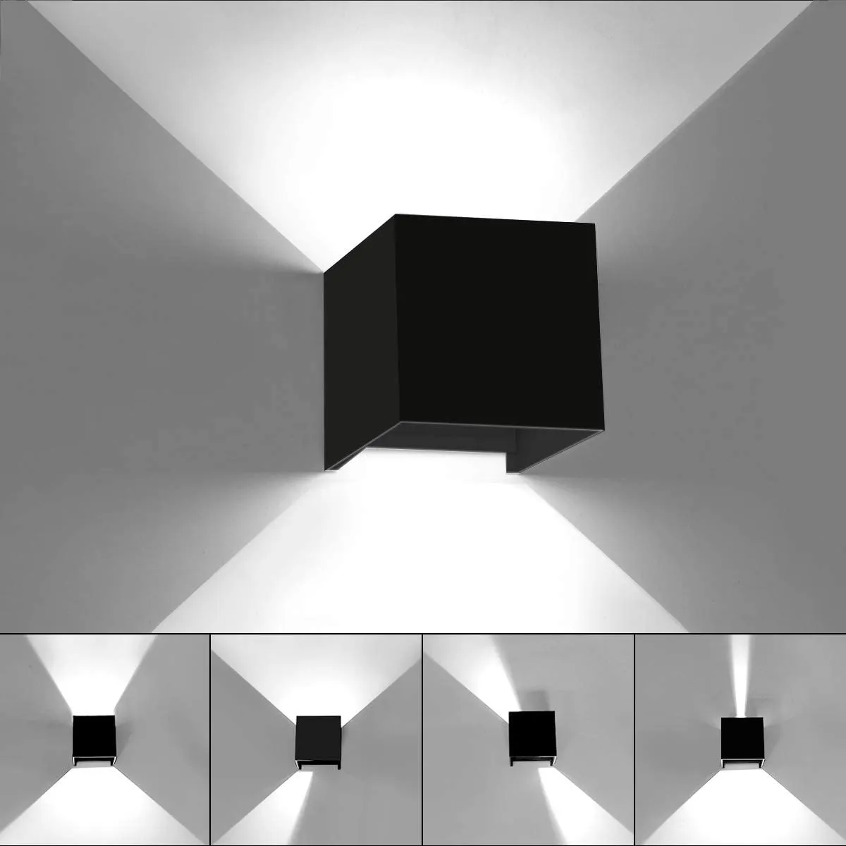 HOME NEAT - Lámpara de pared impermeable de aluminio LED - Blanco frio