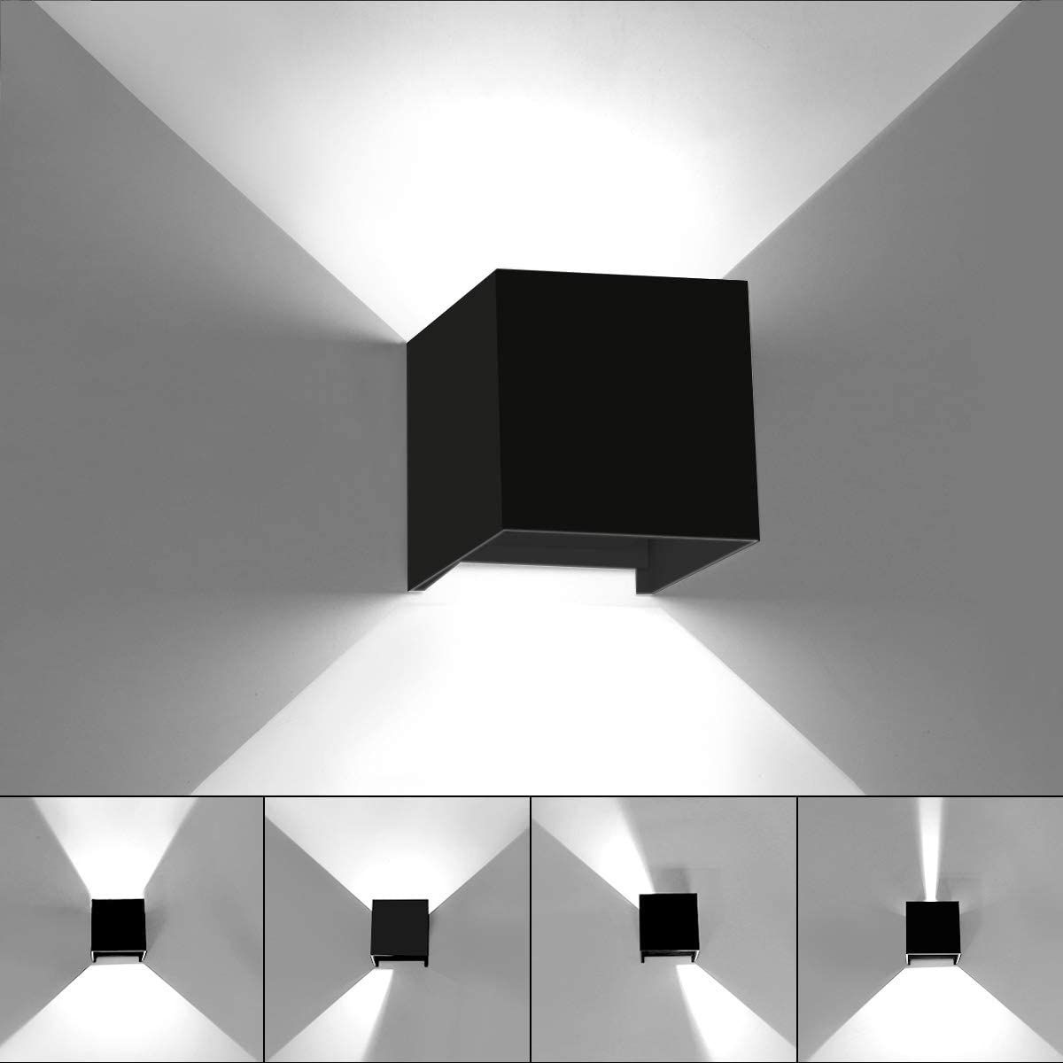 HOME NEAT - Lámpara de pared impermeable de aluminio LED - Blanco frio