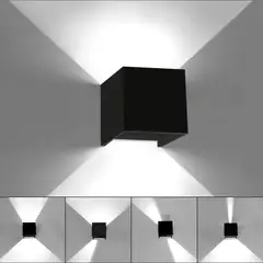 HOME NEAT - Lámpara de pared impermeable de aluminio LED - Blanco frio