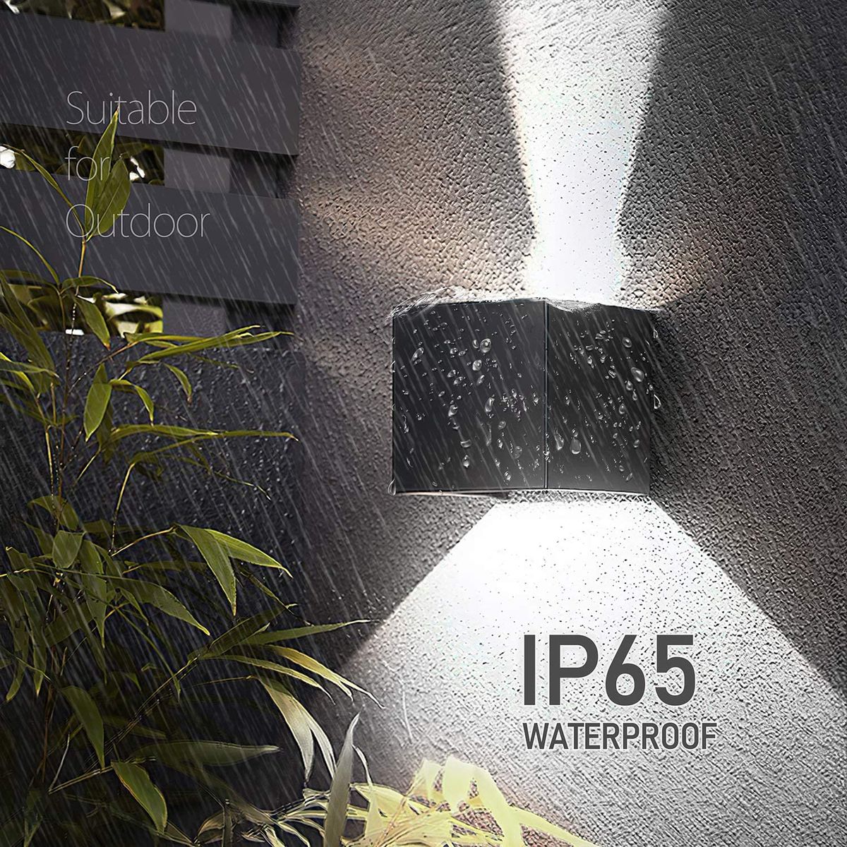 HOME NEAT - Lámpara de pared impermeable de aluminio LED - Blanco frio