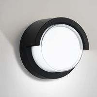 Aplique de Pared Exteriore Circular Lámpara de Pared Blanco frío