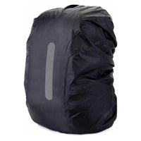 Pack X2 Cubre Mochila Cobertor Impermeable Reflectante 40lts Negro