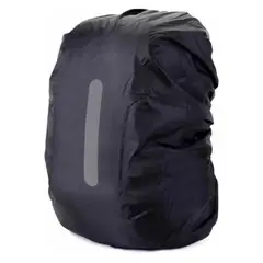 GENERICO - Pack X2 Cubre Mochila Cobertor Impermeable Reflectante 40lts Negro