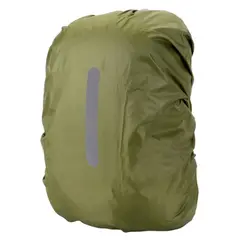 GENERICO - Cubre Mochila Cobertor Impermeable Reflectante Funda 30lts Verde Musgo