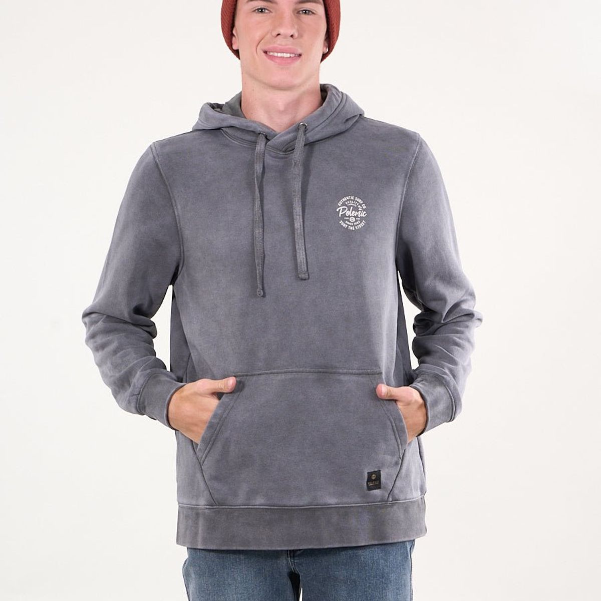 POLEMIC - Poleron Franela procesado canguro Gris wi7303 Polemic.