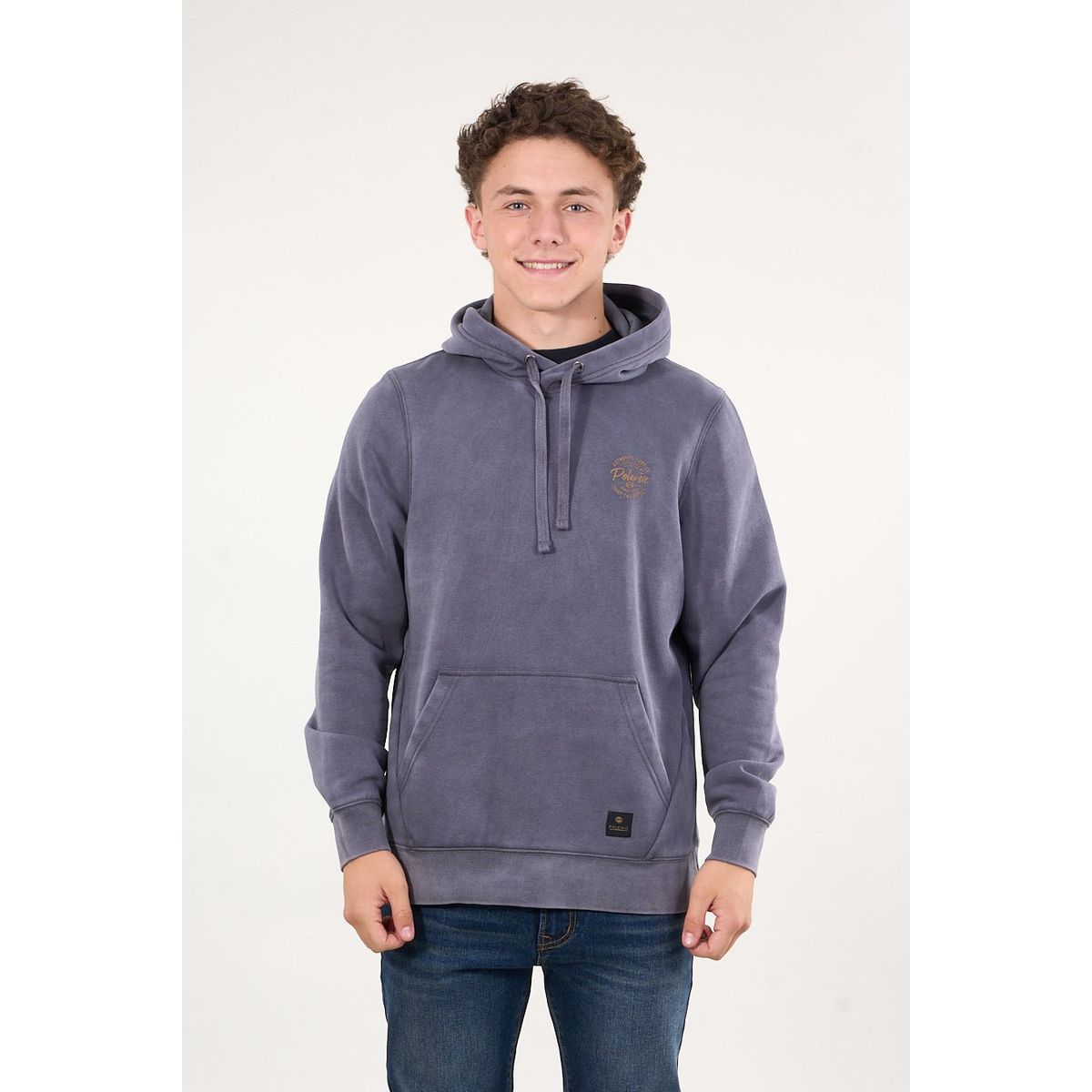 POLEMIC - Poleron Franela procesado canguro Azul wi7303 Polemic