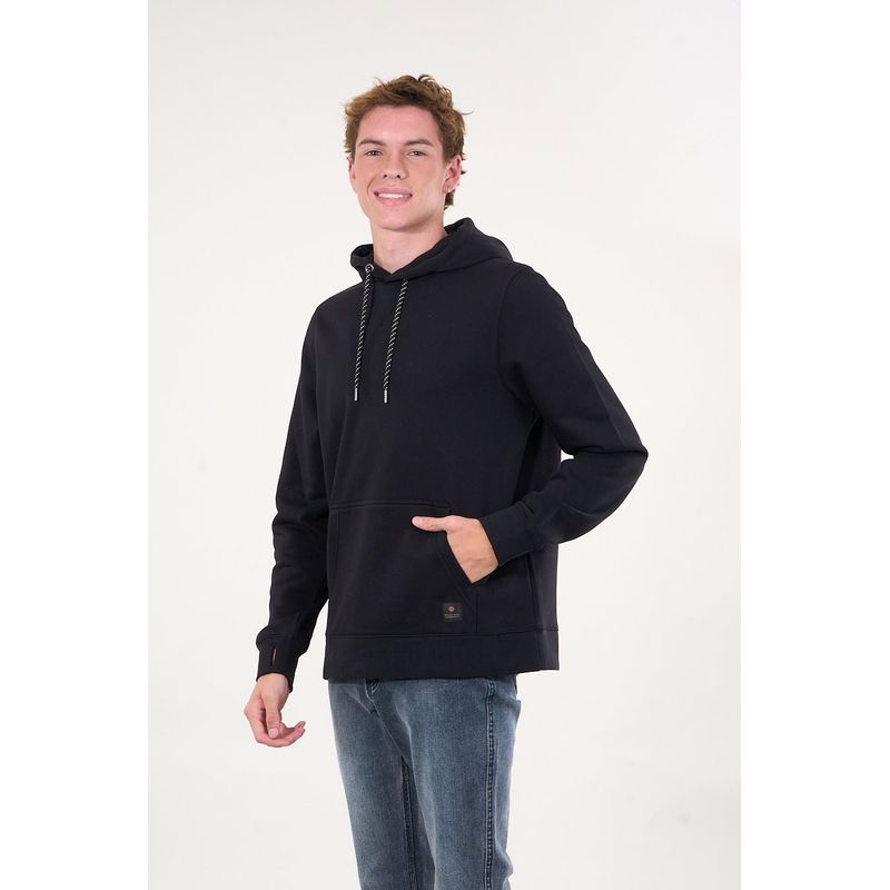 POLEMIC - Poleron Franela Classic canguro Negro wi7398 Polemic