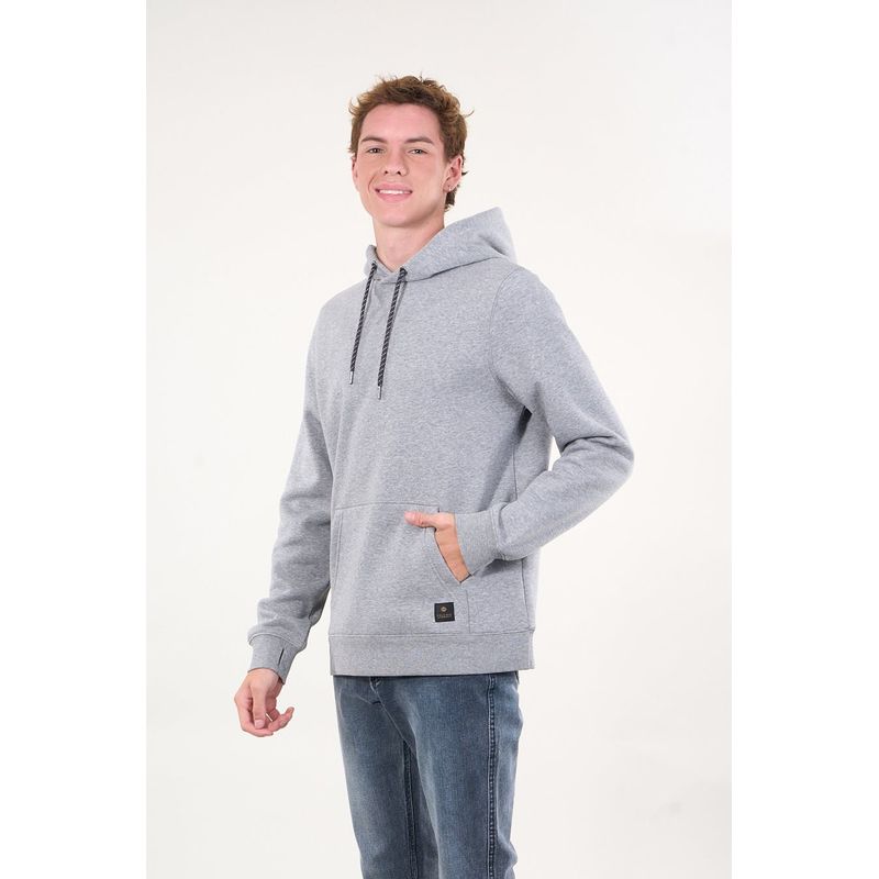 POLEMIC - Poleron Franela Classic canguro Gris claro wi7398 Polemic