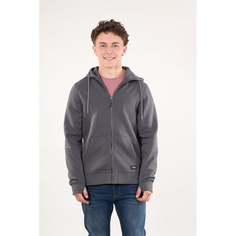 POLEMIC - Poleron Franela Classic Full zipper Gris wi7399 Polemic