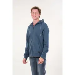 POLEMIC - Poleron Franela Classic Full zipper Verde Petroleo wi7399