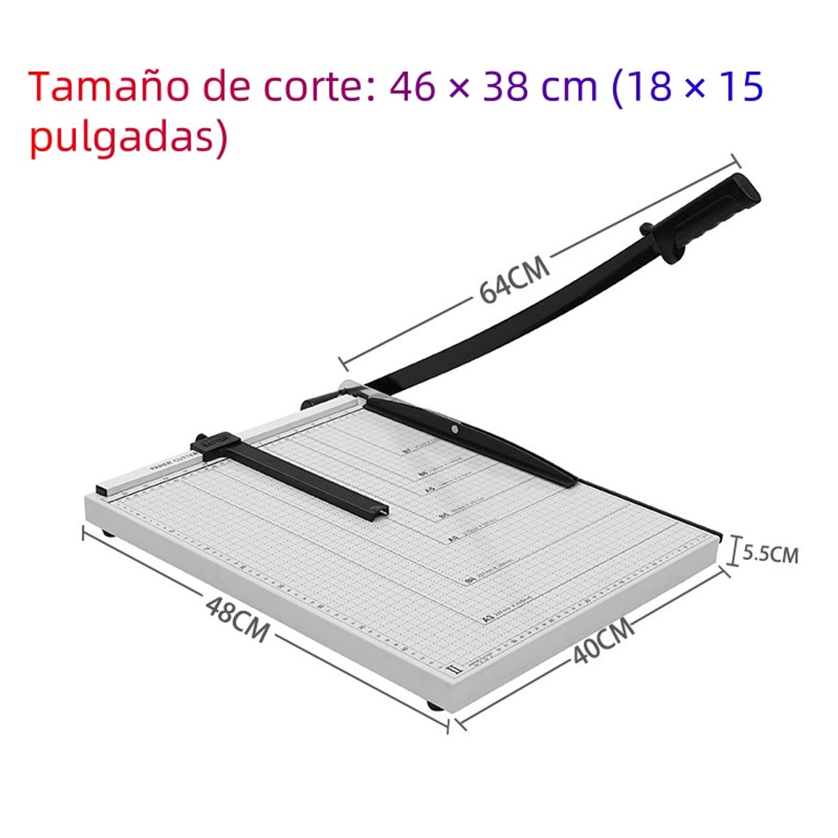 GENERICO - Guillotina Metálica A3 Oficio 48x46cm Cortador Papel