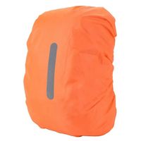 Cubre Mochila Cobertor Impermeable Reflectante Funda 60lts Naranja