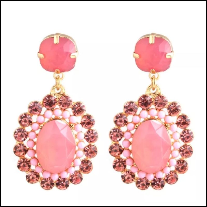 LUXURYJOYAS - Pendientes Colgantes De Oro  Resina Fiesta Exclusivo