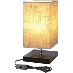 HOME NEAT - Lámpara de mesa lámpara escritorio e27 diseño de tela clasico vintage