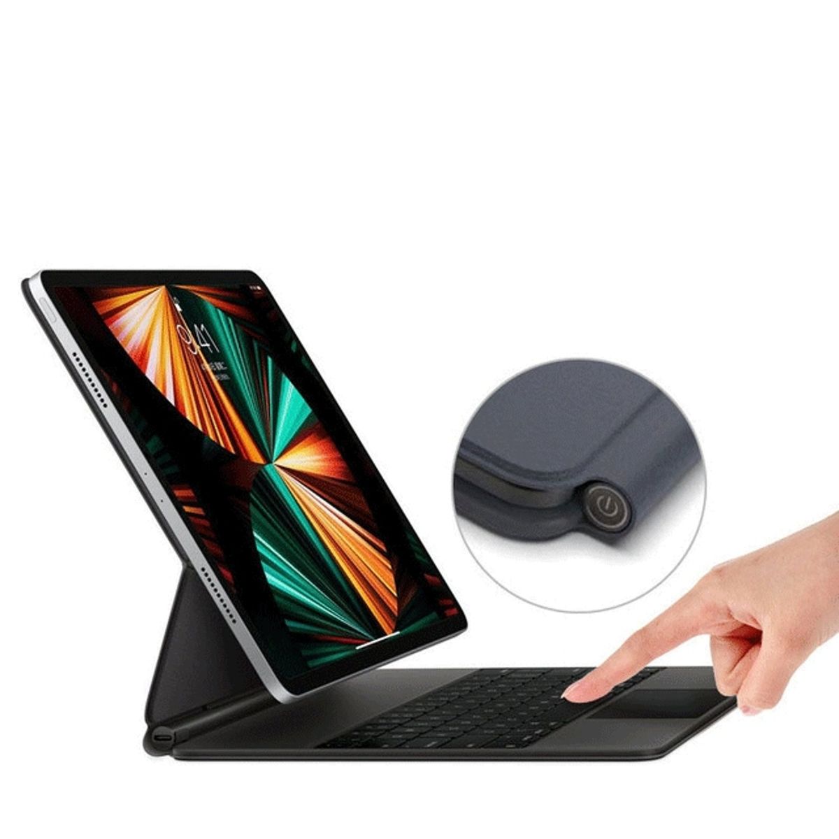 OVOTOUMI - Teclado Inalámbrico Retroiluminado para iPad Pro 11 pulgadas iPad Air