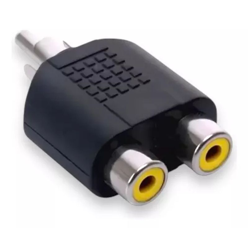 KIRLIN - Adaptador audio 1 Rca Macho A 2 Rca Hembra. Kirlin