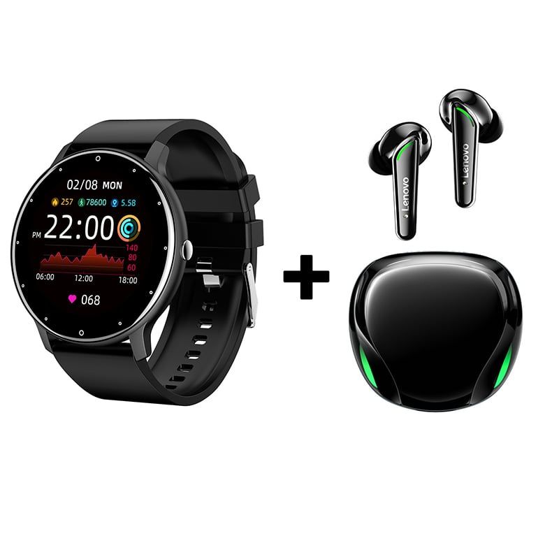 LENOVO - Audífonos Bluetooth Lenovo XT92 y Reloj Inteligente ZL02 - Negro
