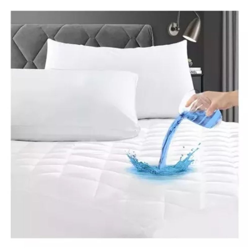 GENERICO - Cubre Colchón Impermeable King 200x180+37 + 2 Fundas