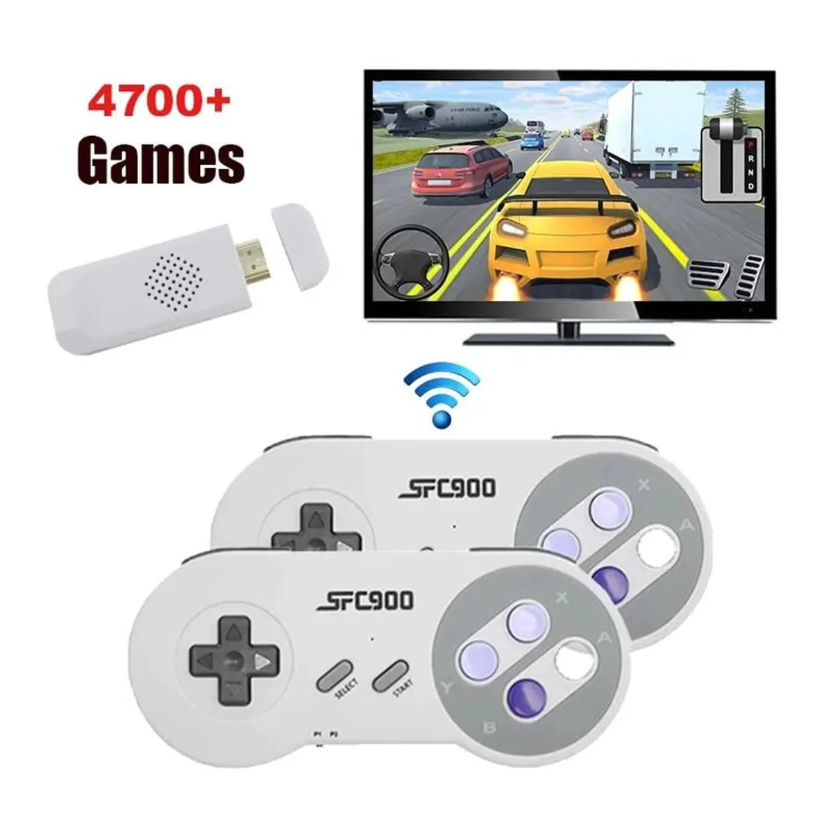 BRO TOUMI - 2.4G consola de juegos inalámbricos incorporada 5000 juegos