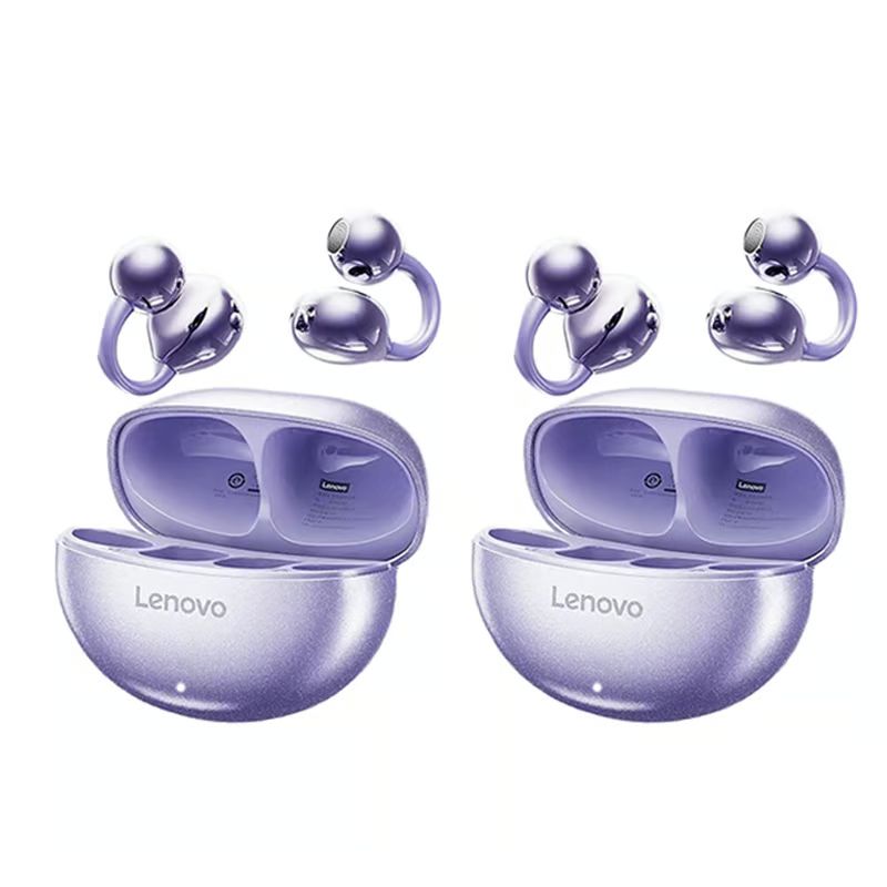 LENOVO - Set 2 De Audífonos Lenovo TA140 Tws Auriculares Bluetooth 54-Morado