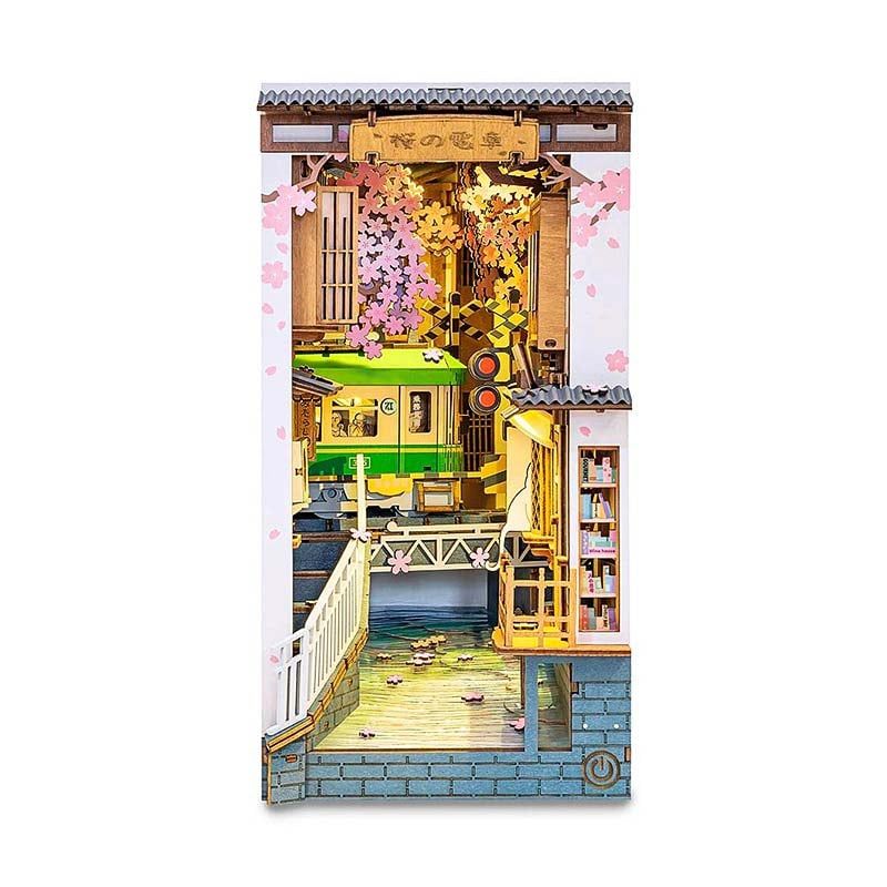 ROBOTIME - Puzzle 3D Miniatura - Book Nook Sakura  Separador de Libros