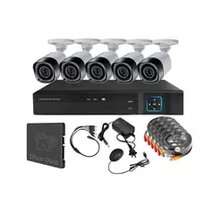 VIPA - Kit 5 Cámaras Seguridad Exterior con Disco Duro E50LDD