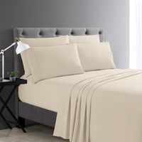 Juego sabanas Crema 2p algodon 200 hilos