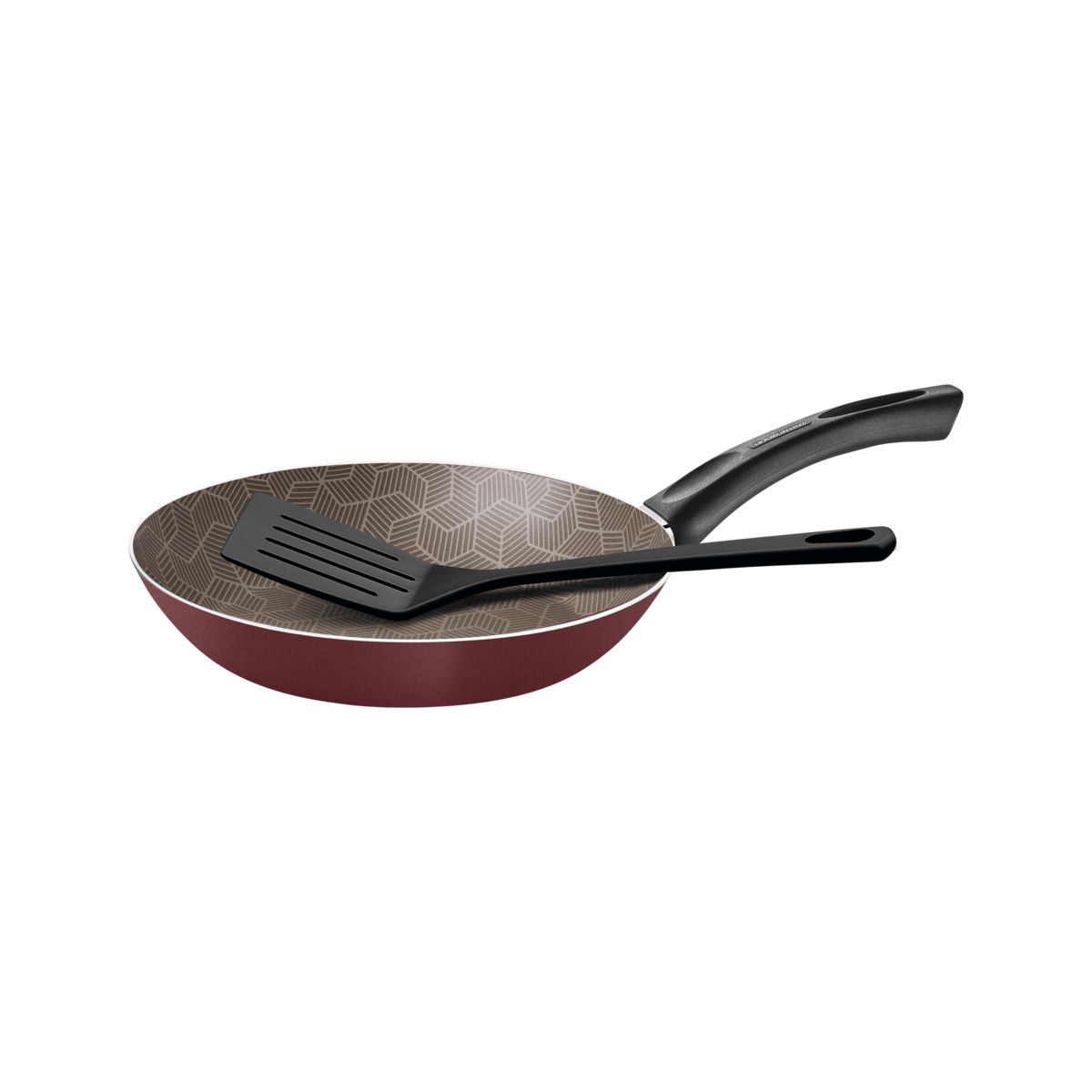 TRAMONTINA - Sartén Antiadherente con Espátula 20 cm Rojo Tramontina Paris