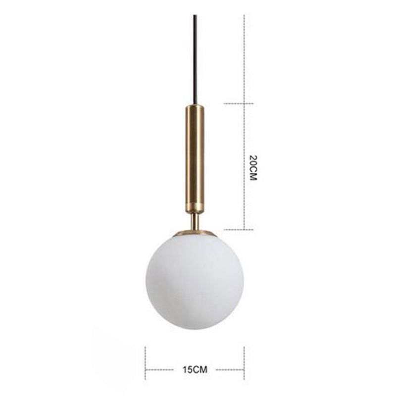 HOME NEAT - Lámpara colgante moderna con bola de cristal oro lámpara de techo